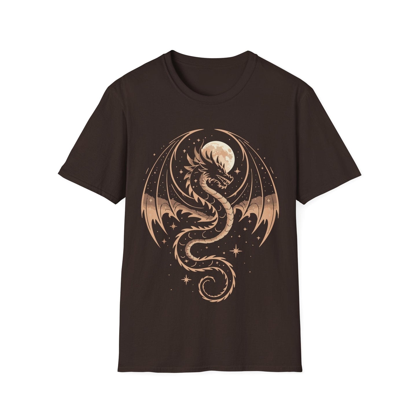 Printify T-Shirt Dark Chocolate / S Celestial Dragon T-Shirt