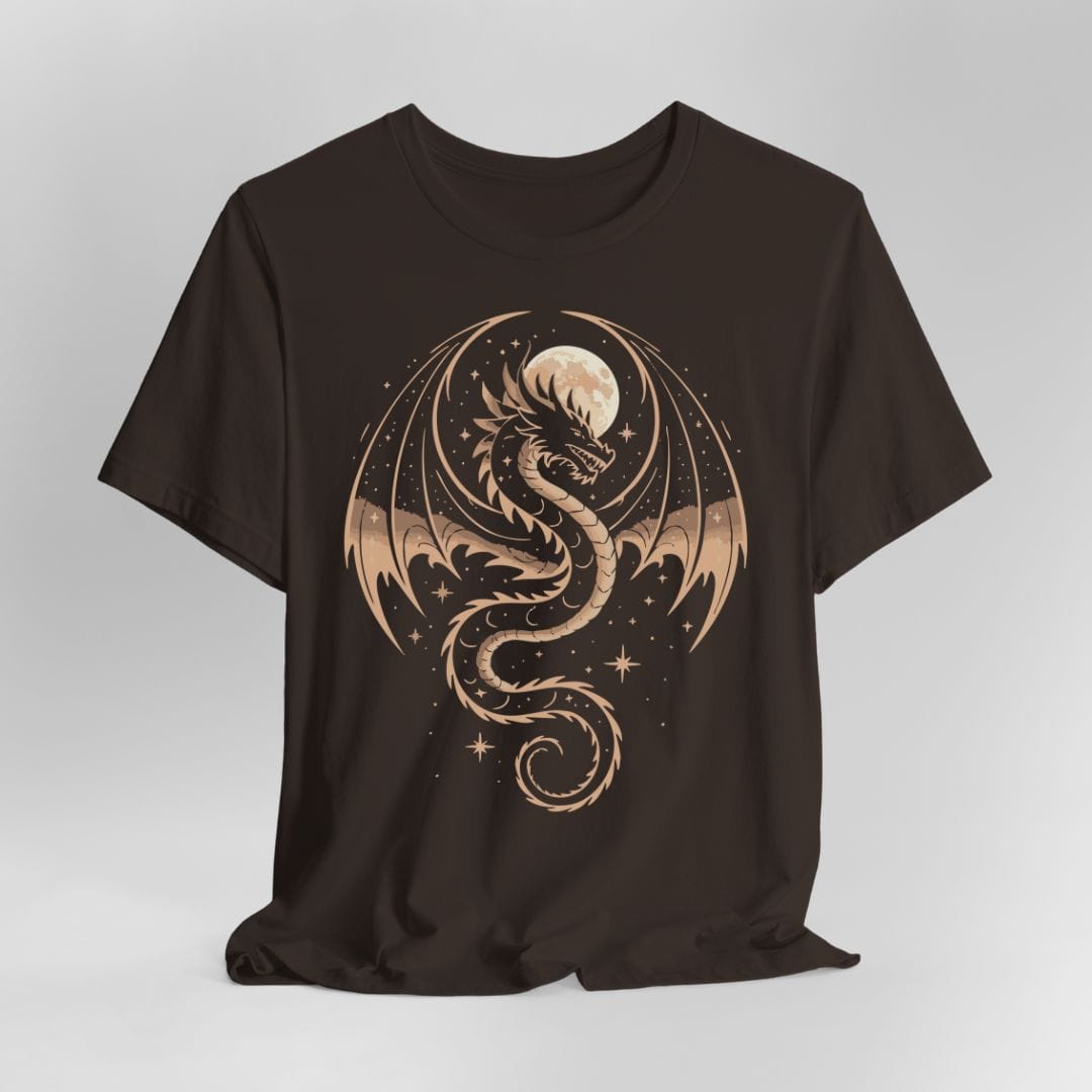 Printify T-Shirt Dark Chocolate / S Celestial Dragon T-Shirt