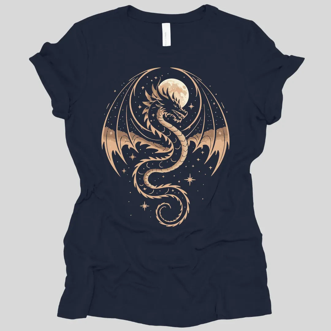 Printify T-Shirt Navy / S Celestial Dragon Women's T-shirt