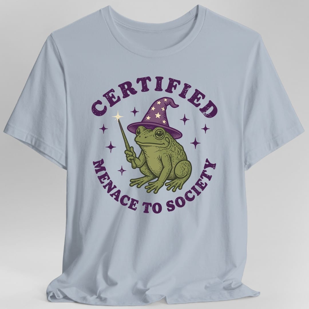 Printify T-Shirt Light Blue / S Certified Menace To Society T-Shirt