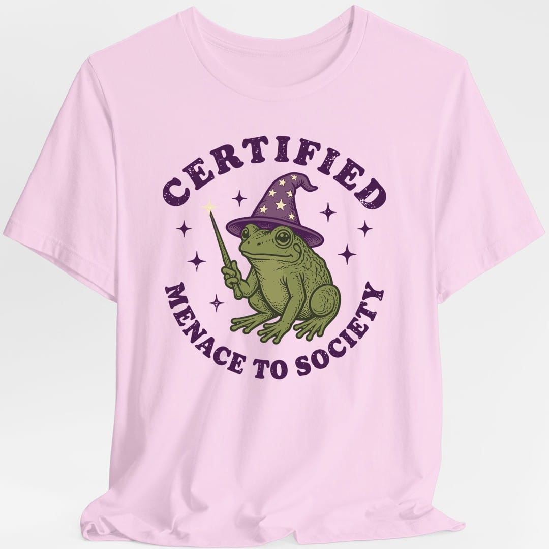 Printify T-Shirt Light Pink / S Certified Menace To Society T-Shirt