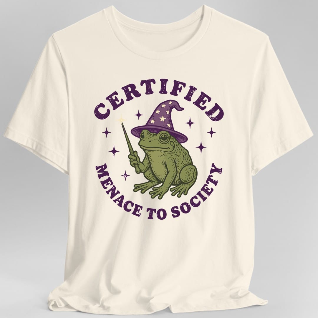 Printify T-Shirt Natural / S Certified Menace To Society T-Shirt