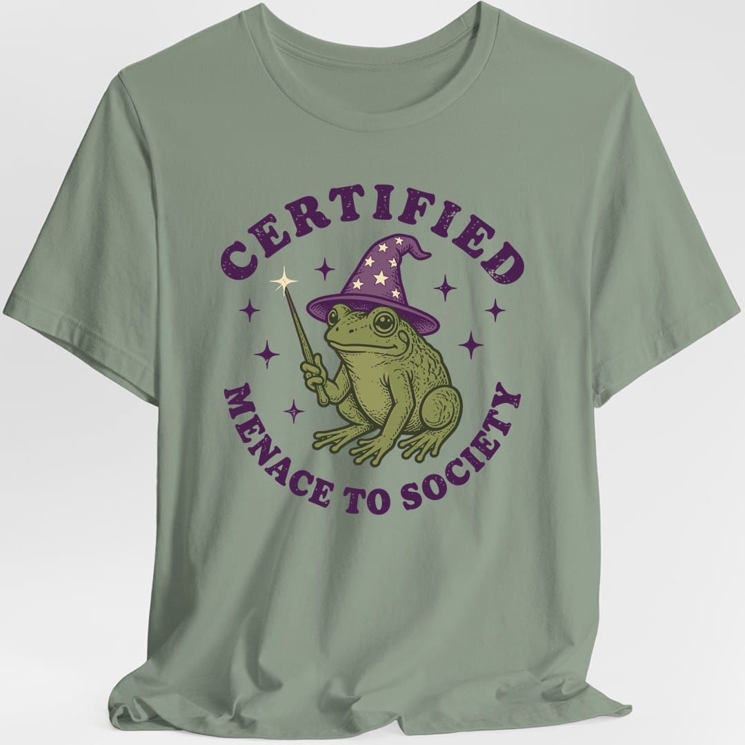 Printify T-Shirt Sage / S Certified Menace To Society T-Shirt