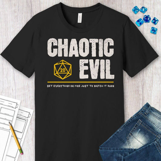 Printify T-Shirt Chaotic Evil Shirt - DnD Alignment T-shirt