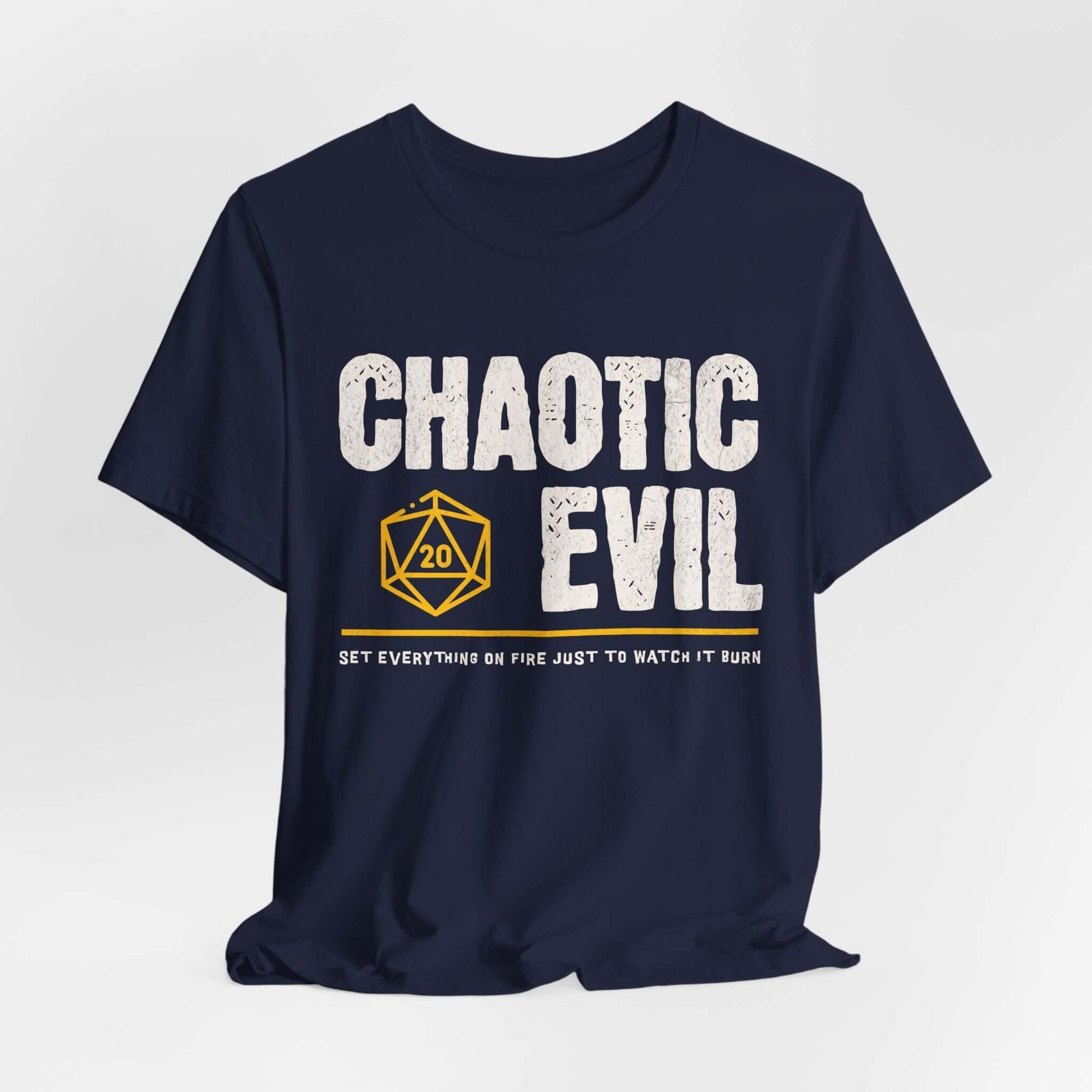 Printify T-Shirt Navy / S Chaotic Evil Shirt - DnD Alignment T-shirt