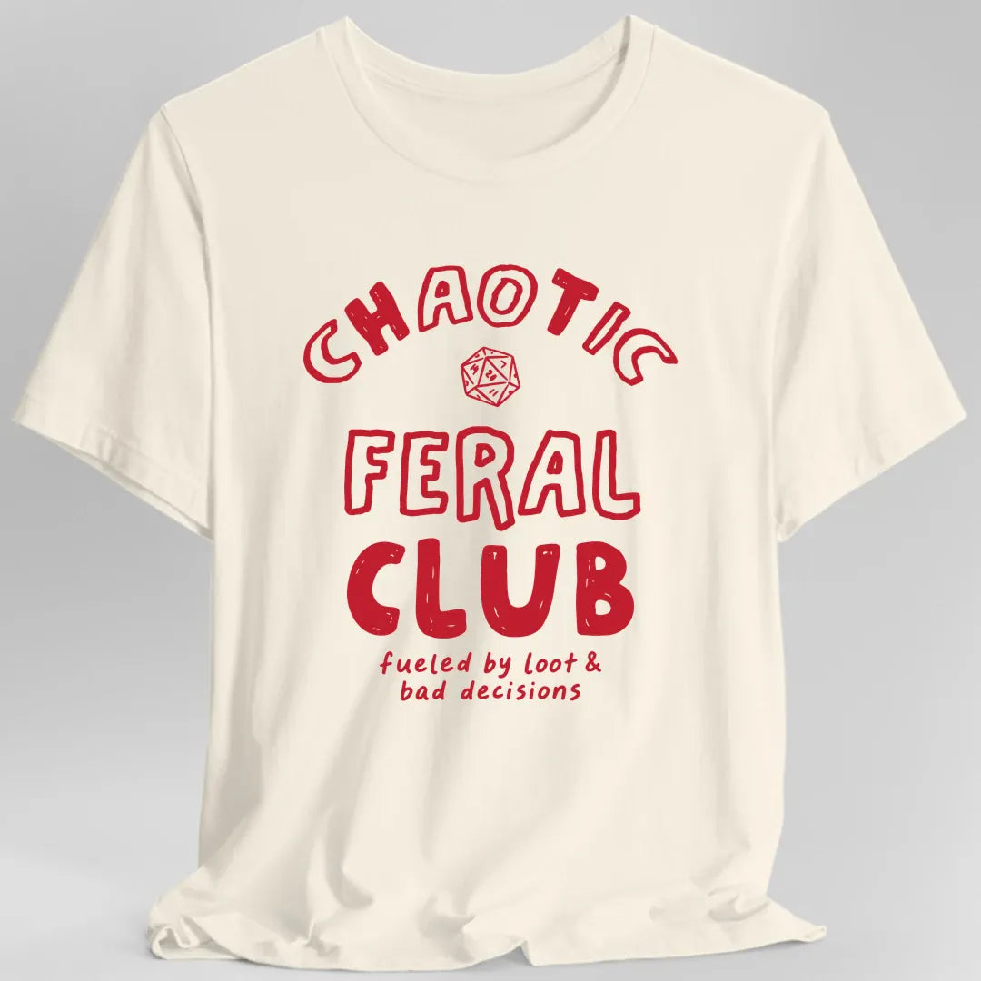 Printify T-Shirt Natural / S Chaotic Feral Club T-Shirt