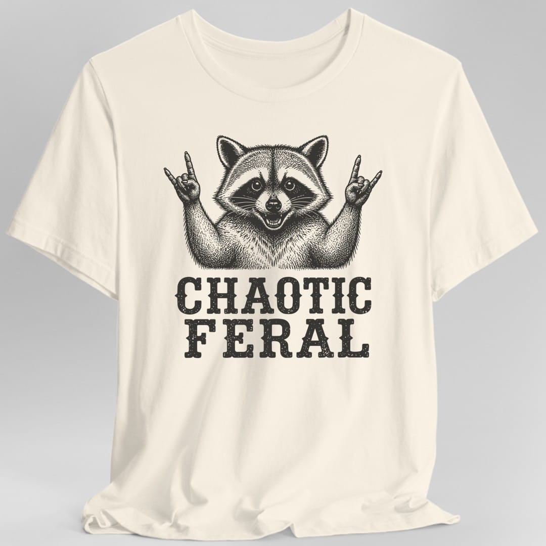 Printify T-Shirt Natural / S Chaotic Feral Rocker T-Shirt