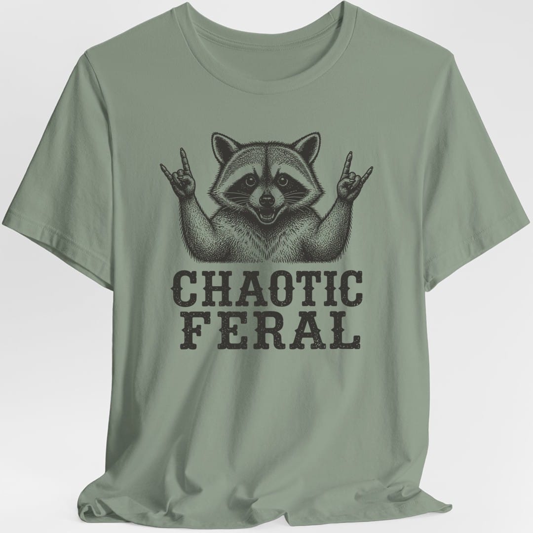 Printify T-Shirt Sage / S Chaotic Feral Rocker T-Shirt