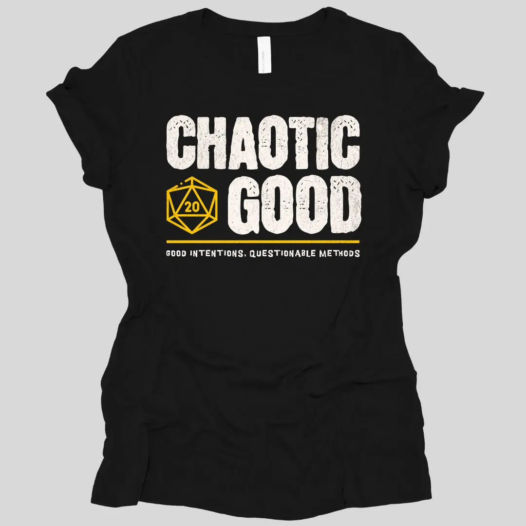 Printify T-Shirt Black / S Chaotic Good - DnD Alignment Women's T-shirt