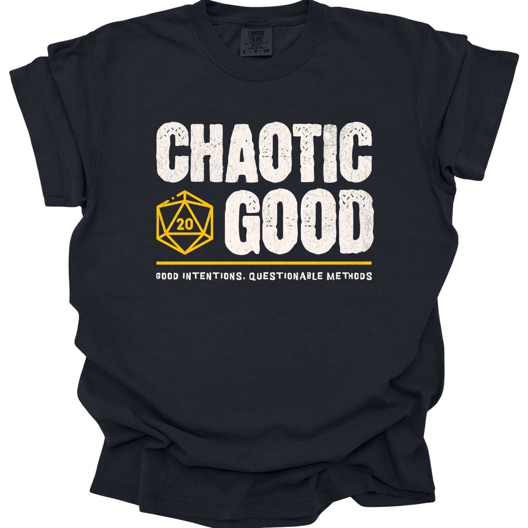 Printify T-Shirt Black / S Chaotic Good Shirt - DnD Alignment T-shirt - Comfort Colors