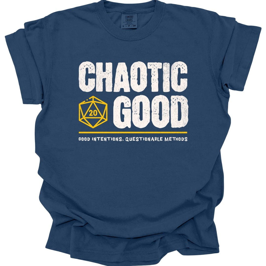 Printify T-Shirt True Navy / S Chaotic Good Shirt - DnD Alignment T-shirt - Comfort Colors