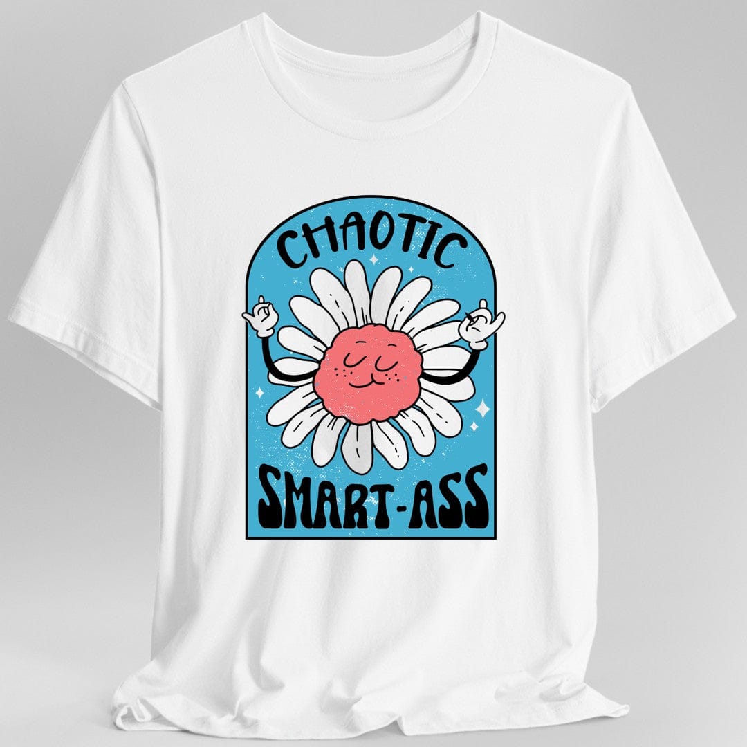 Printify T-Shirt White / S Chaotic Smart-Ass Funny Alignment T-Shirt