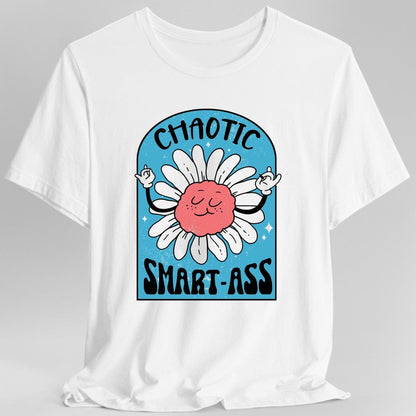 Printify T-Shirt White / S Chaotic Smart-Ass Funny Alignment T-Shirt