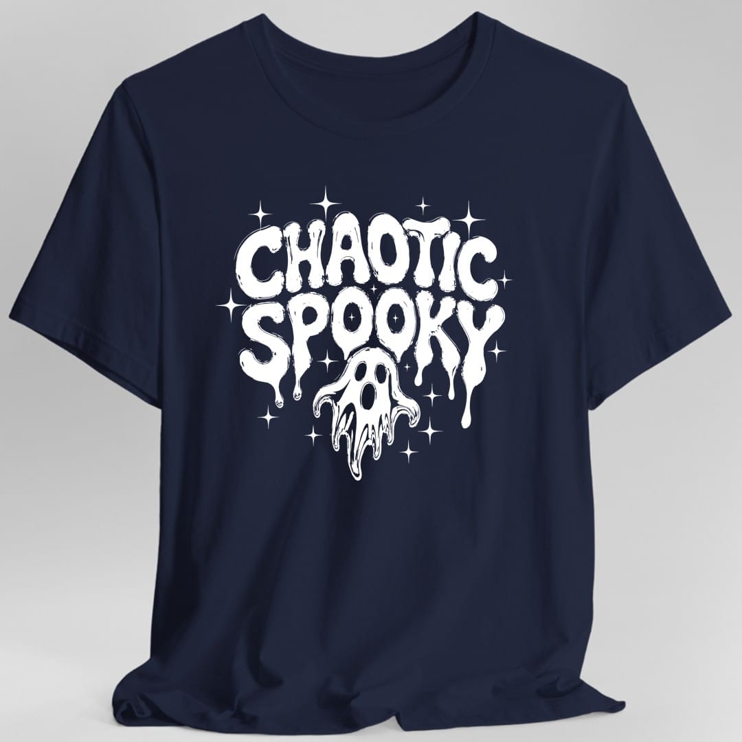 Printify T-Shirt Navy / S Chaotic Spooky Ghost T-Shirt