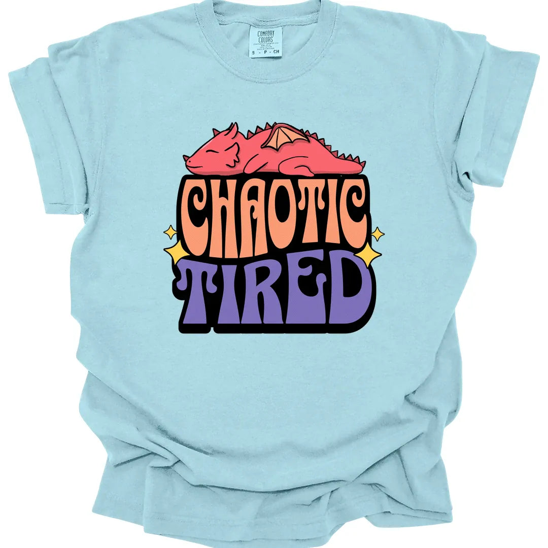 Printify T-Shirt Chambray / S Chaotic Tired Alignment Shirt - Comfort Colors