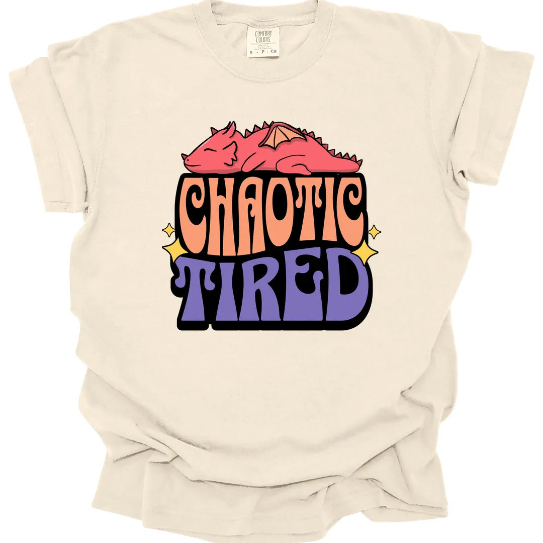 Printify T-Shirt Ivory / S Chaotic Tired Alignment Shirt - Comfort Colors