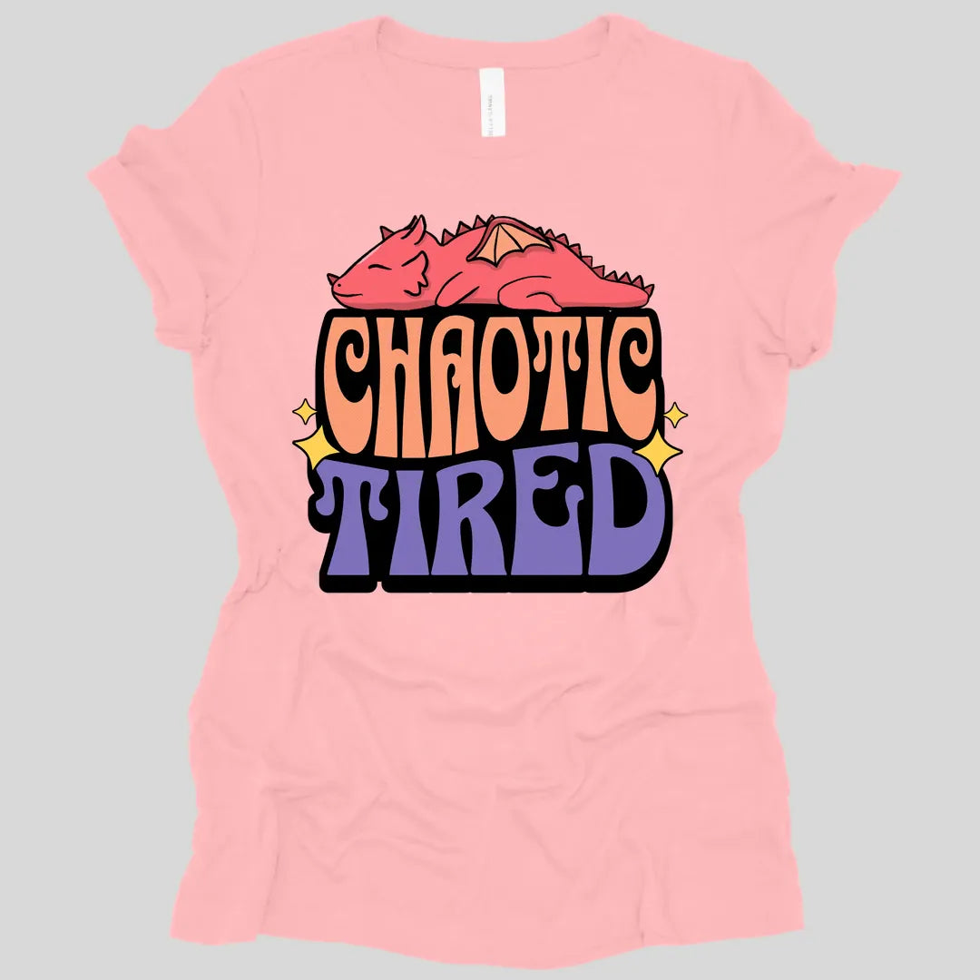 Printify T-Shirt Pink / S Chaotic Tired Alignment Women's Shirt