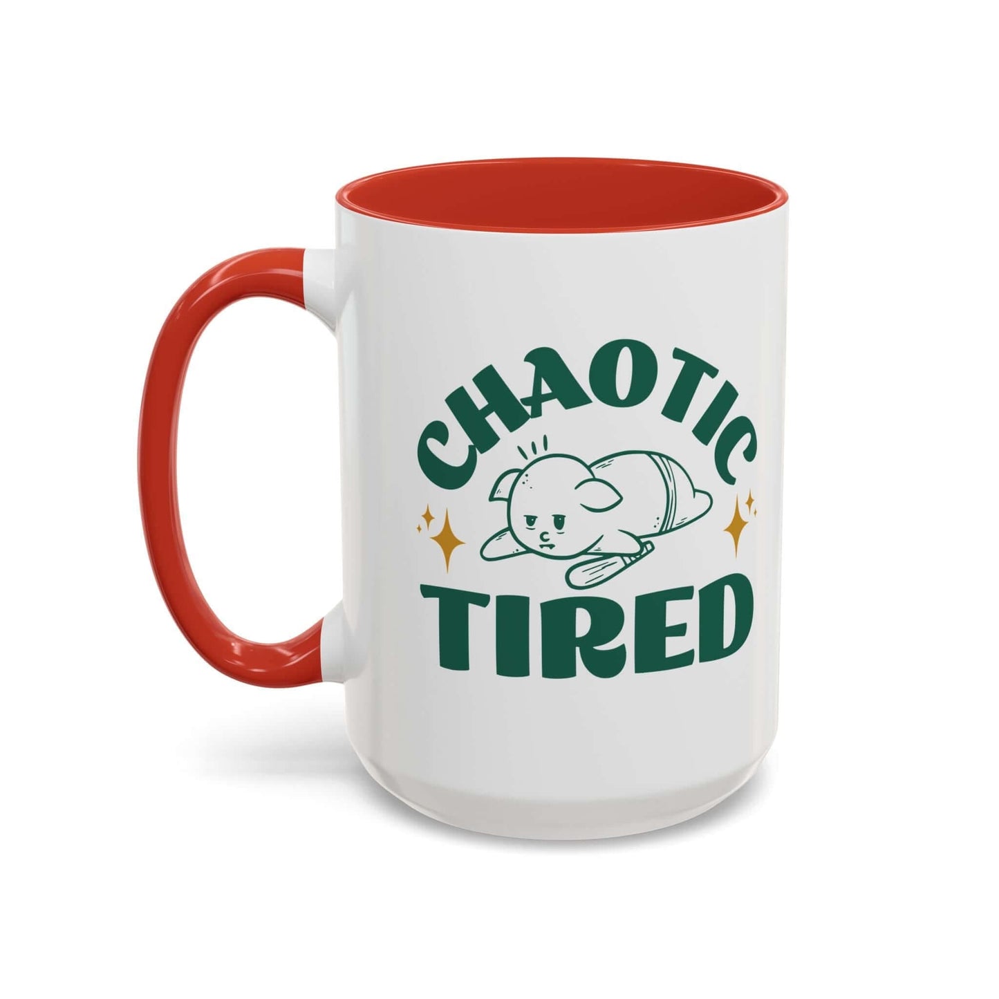 Printify Mug 15oz / Red Chaotic Tired Goblin Mug