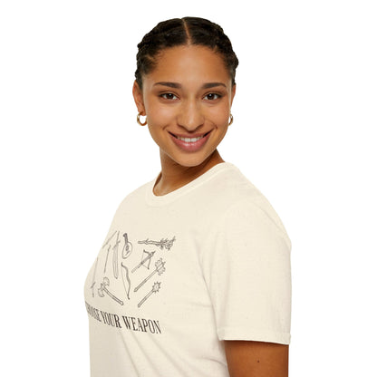 Printify T-Shirt Choose Your Weapon D&D T-Shirt