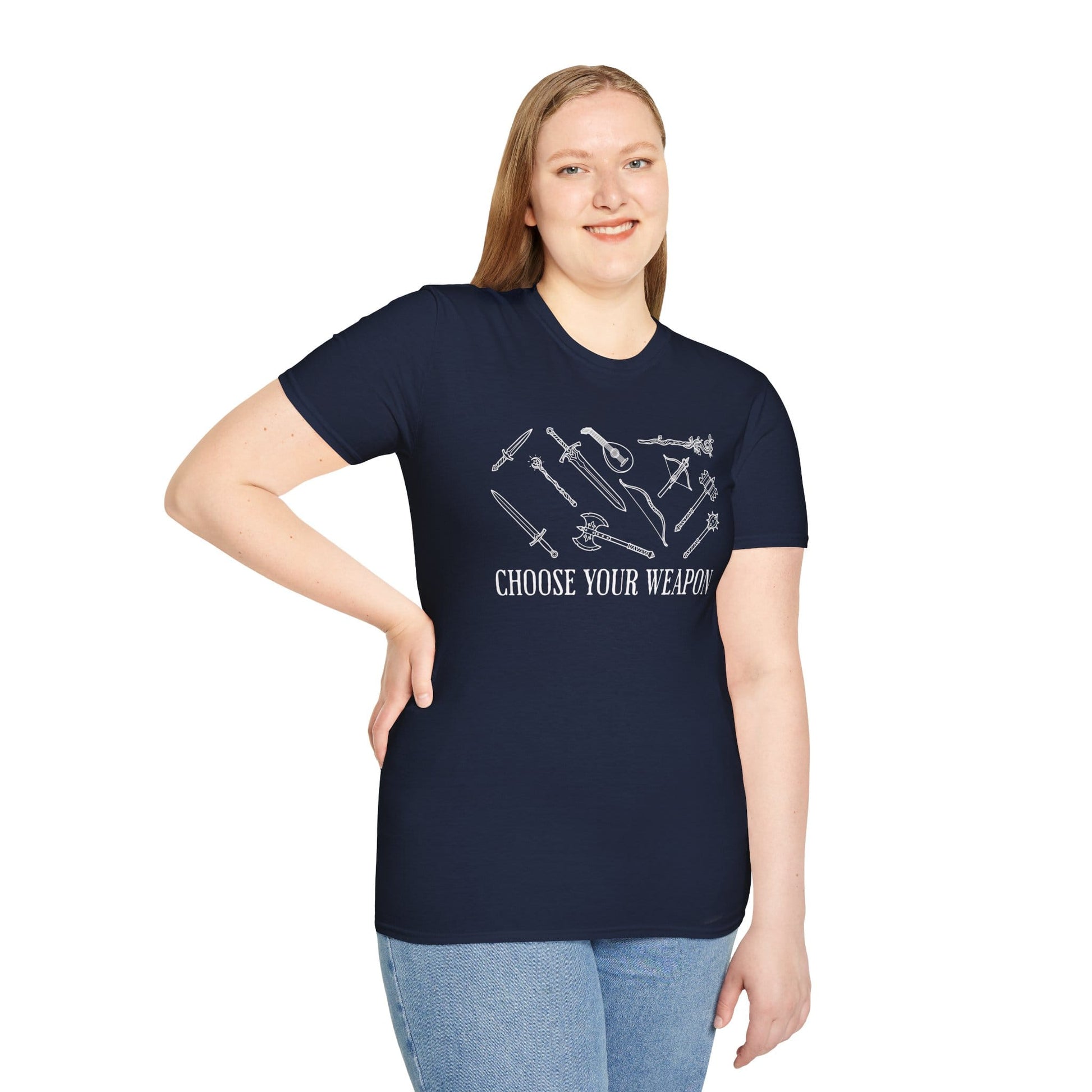 Printify T-Shirt Choose Your Weapon D&D T-Shirt