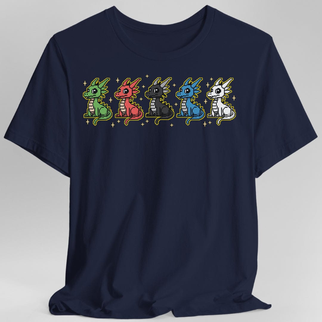 Printify T-Shirt Chromatic Dragons Pixel Art T-shirt