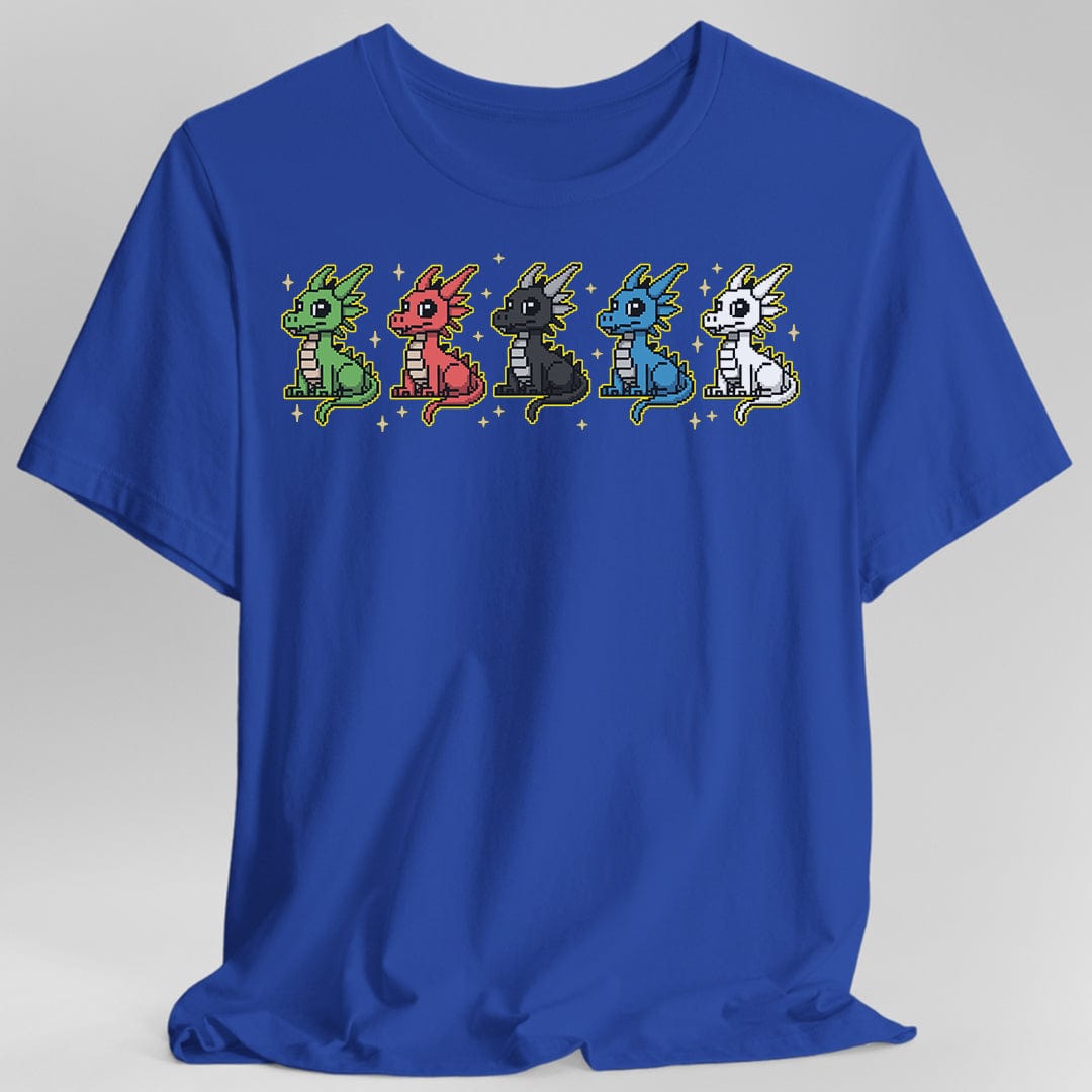 Printify T-Shirt Royal / S Chromatic Dragons Pixel Art T-shirt