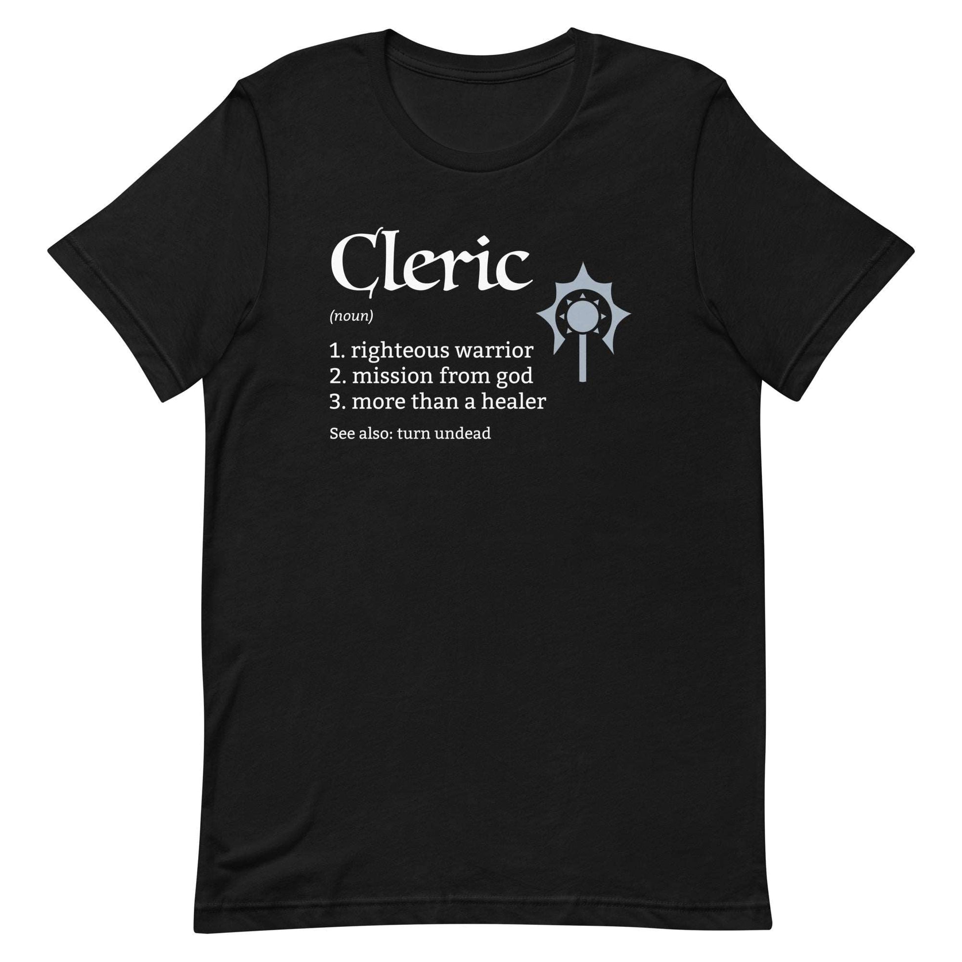 Printify T-Shirt Black / S Cleric Class Definition T-Shirt