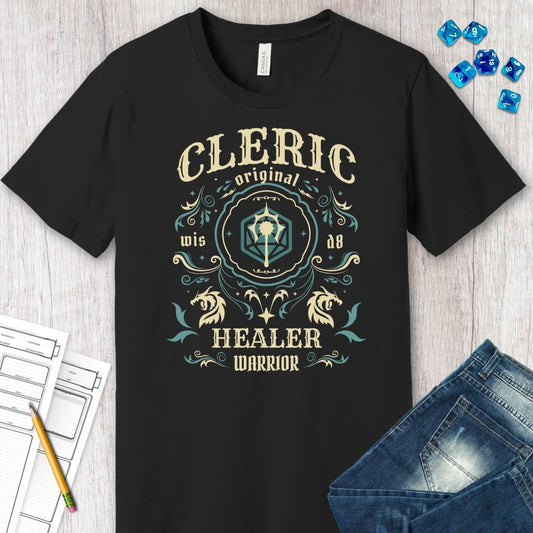 Printify T-Shirt Cleric Class Vintage Label T-Shirt