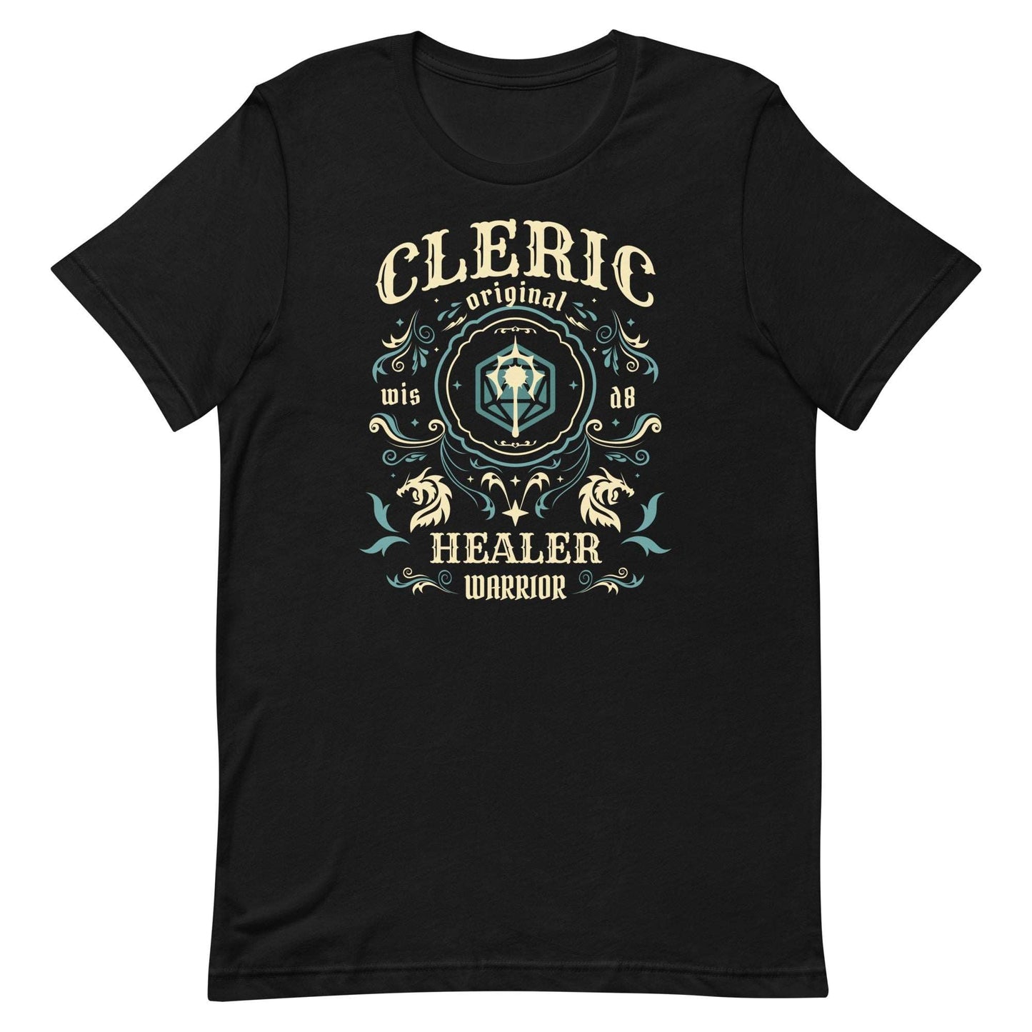 Printify T-Shirt Black / S Cleric Class Vintage Label T-Shirt