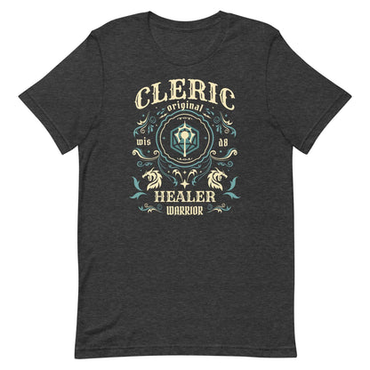 Printify T-Shirt Dark Grey Heather / S Cleric Class Vintage Label T-Shirt