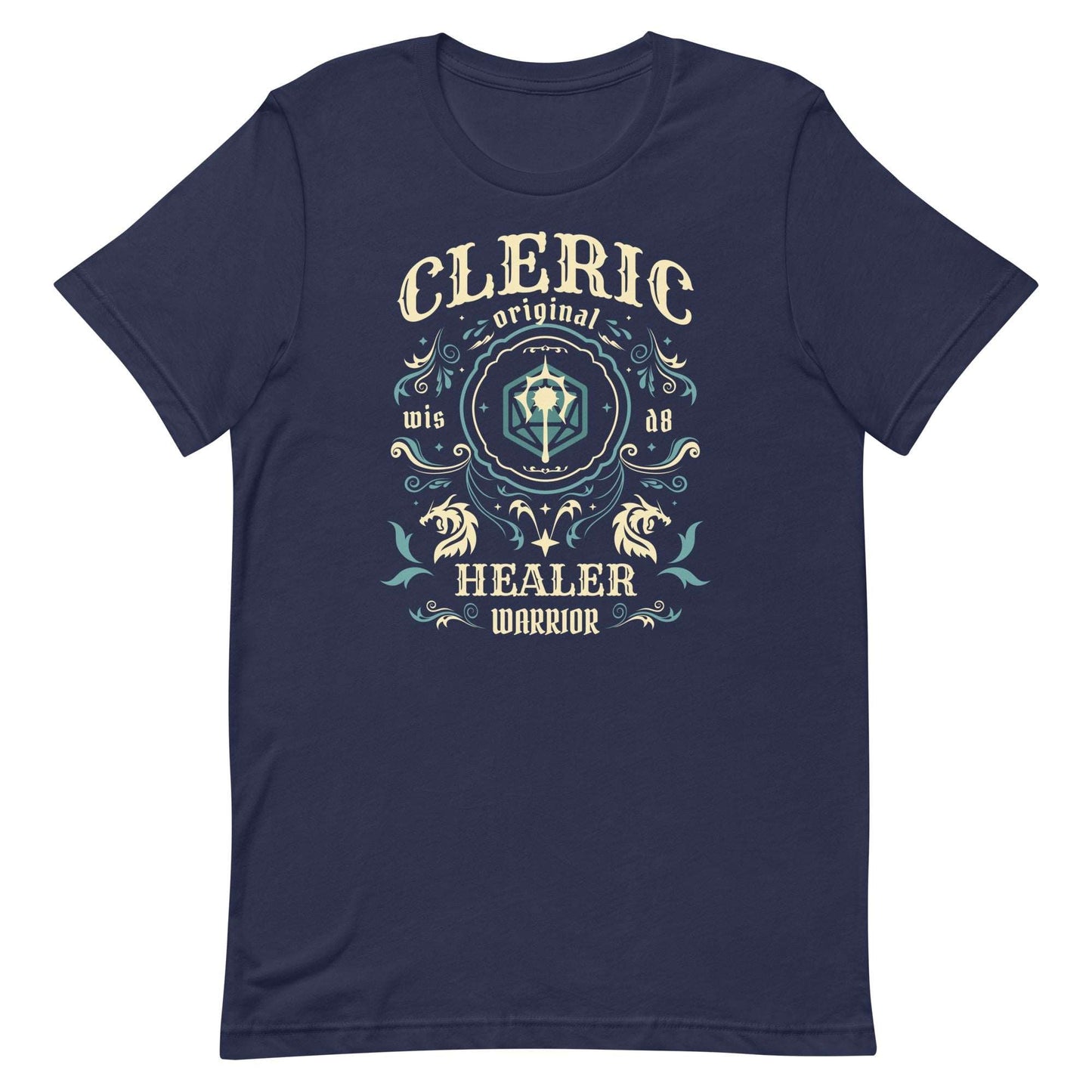 Printify T-Shirt Navy / S Cleric Class Vintage Label T-Shirt