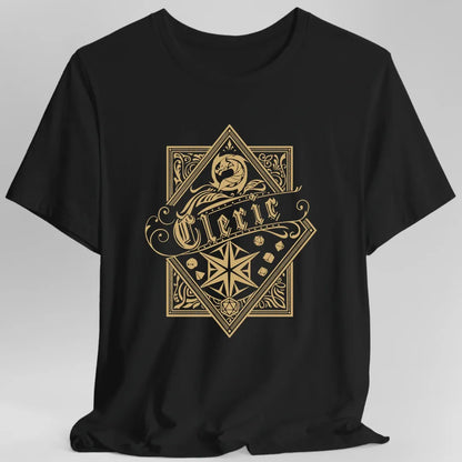 Printify T-Shirt Black / S Cleric D&D Class Emblem T-shirt