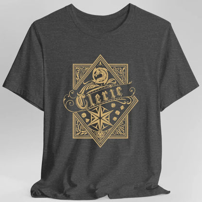 Printify T-Shirt Dark Heather Grey / S Cleric D&D Class Emblem T-shirt