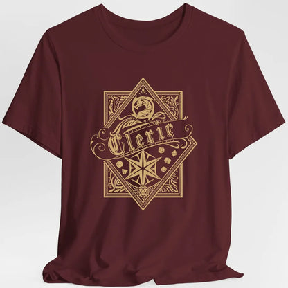 Printify T-Shirt Maroon / S Cleric D&D Class Emblem T-shirt