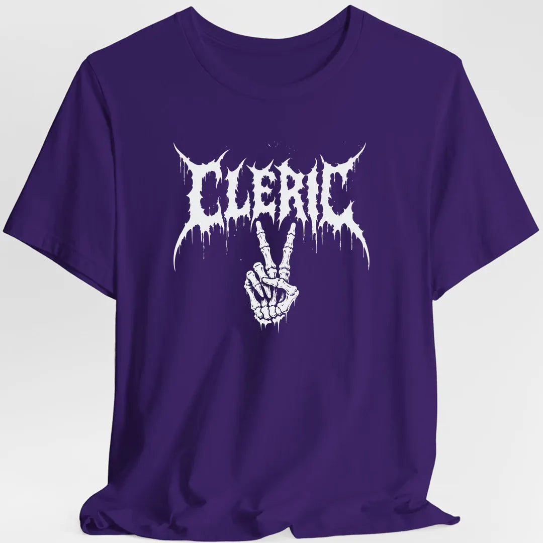 Printify T-Shirt Purple / S Cleric Healer Heavy Metal T-Shirt