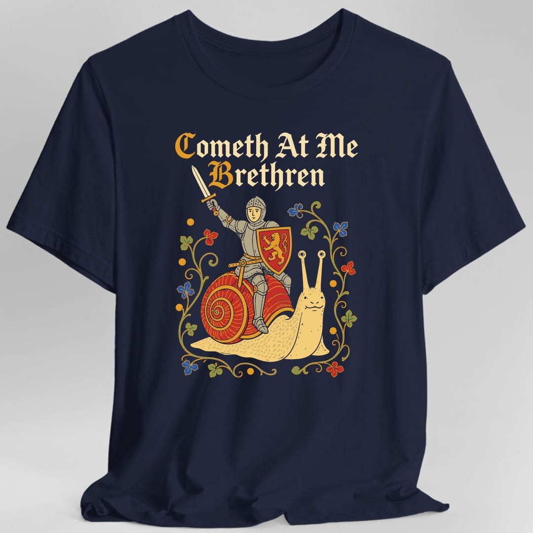Printify T-Shirt Navy / S Cometh At Me Bretheren T-Shirt