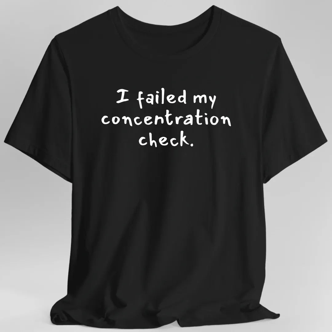 Printify T-Shirt Black / S Concentration Check T-Shirt