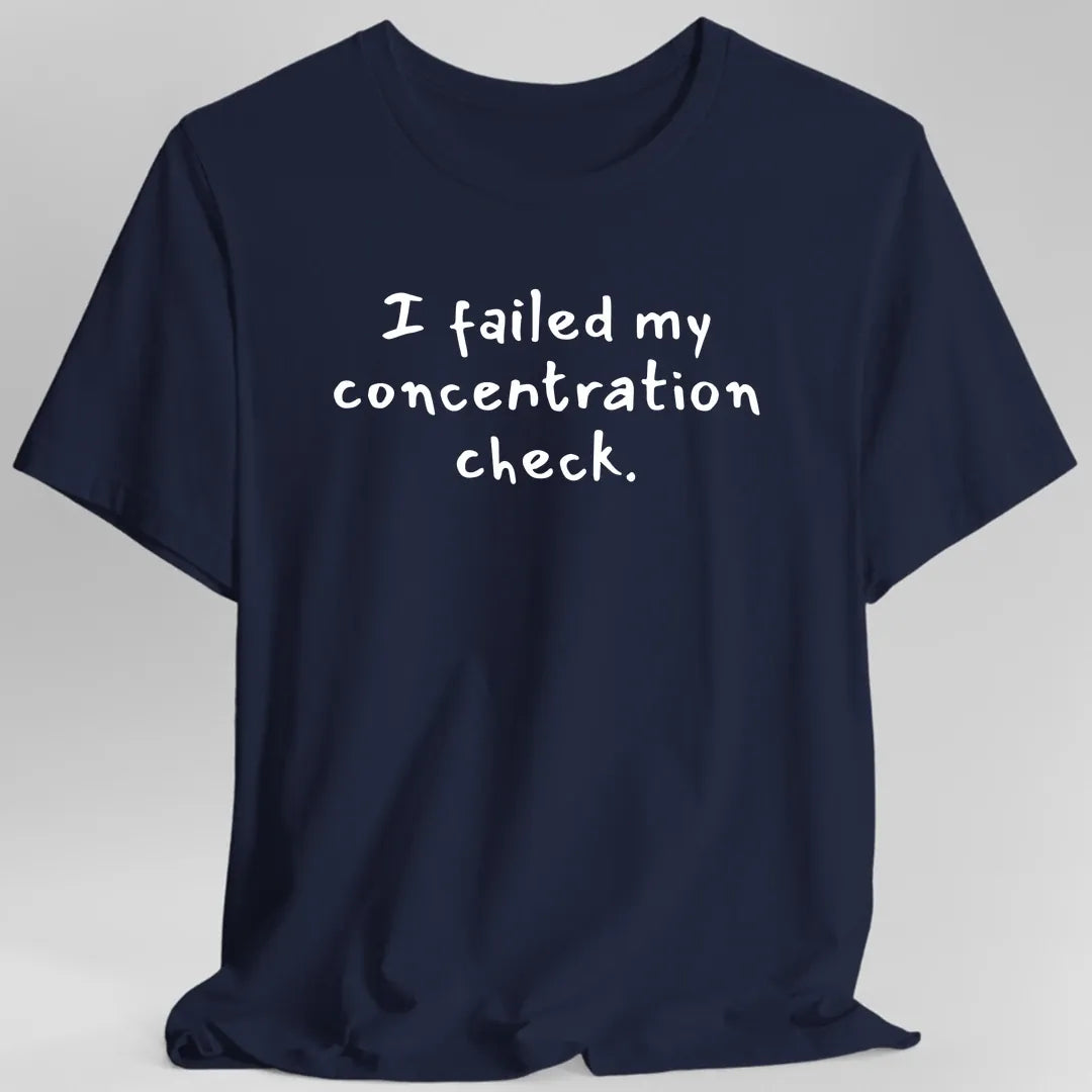 Printify T-Shirt Navy / S Concentration Check T-Shirt