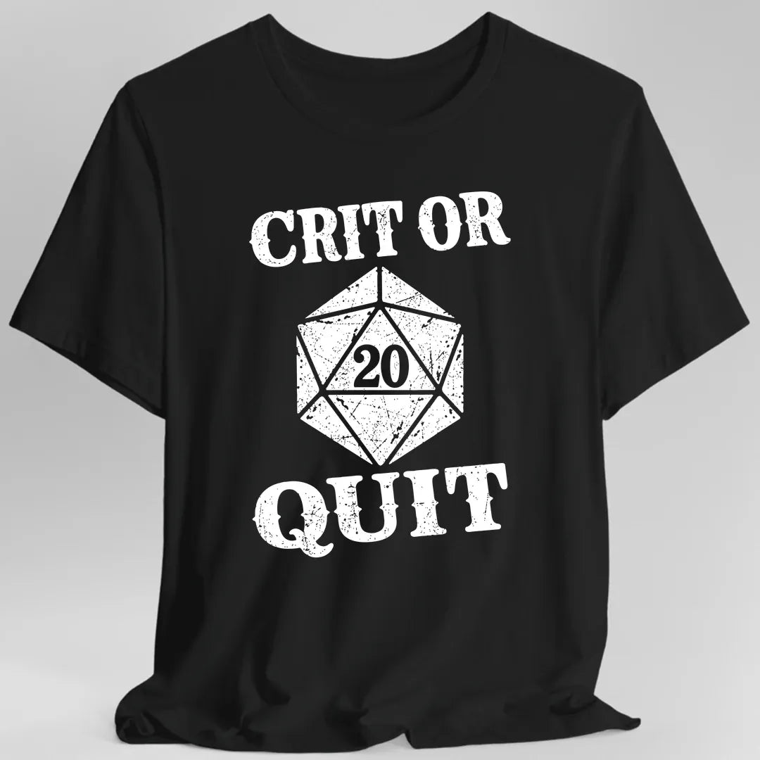 Printify T-Shirt Black / S Crit or Quit T-Shirt