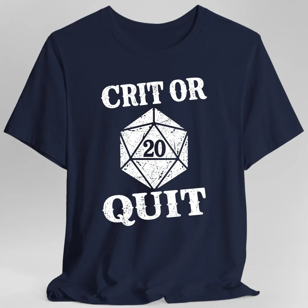Printify T-Shirt Navy / S Crit or Quit T-Shirt