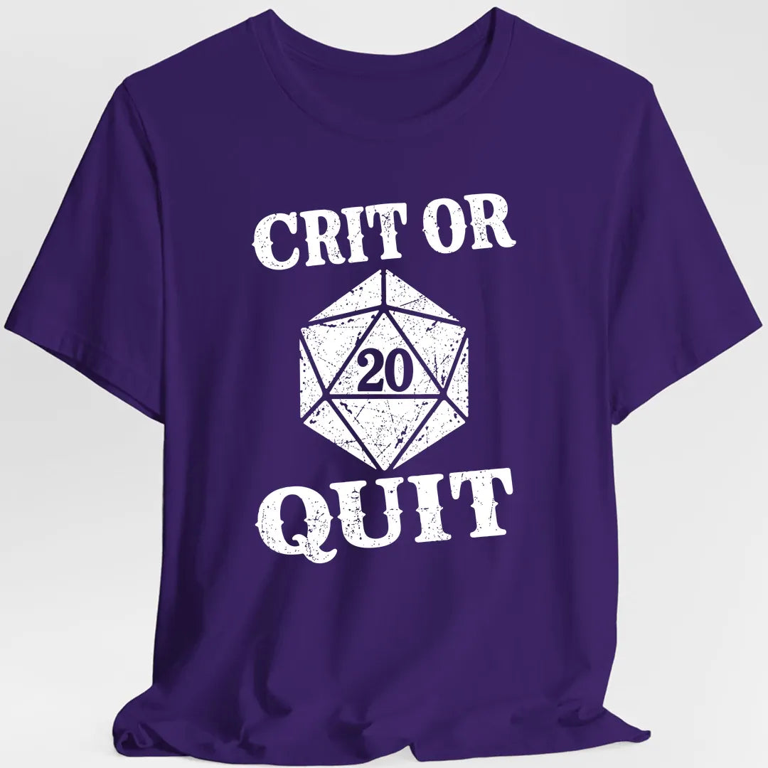 Printify T-Shirt Purple / S Crit or Quit T-Shirt