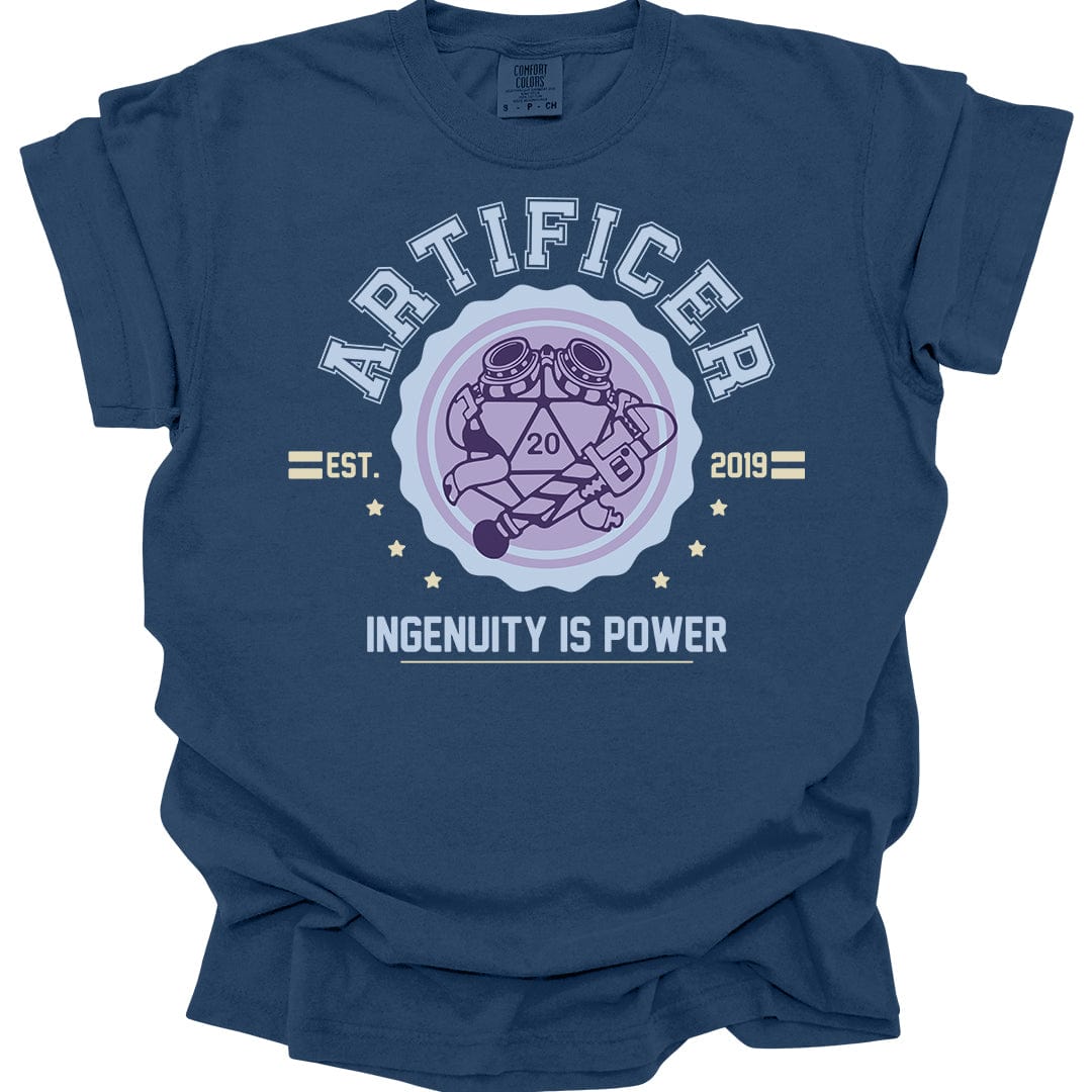 Printify T-Shirt True Navy / S Cute Artificer University T-Shirt - Comfort Colors