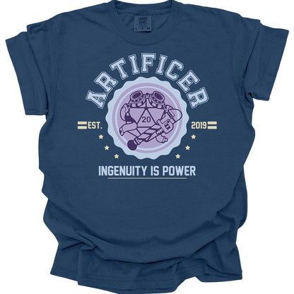 Printify T-Shirt True Navy / S Cute Artificer University T-Shirt - Comfort Colors