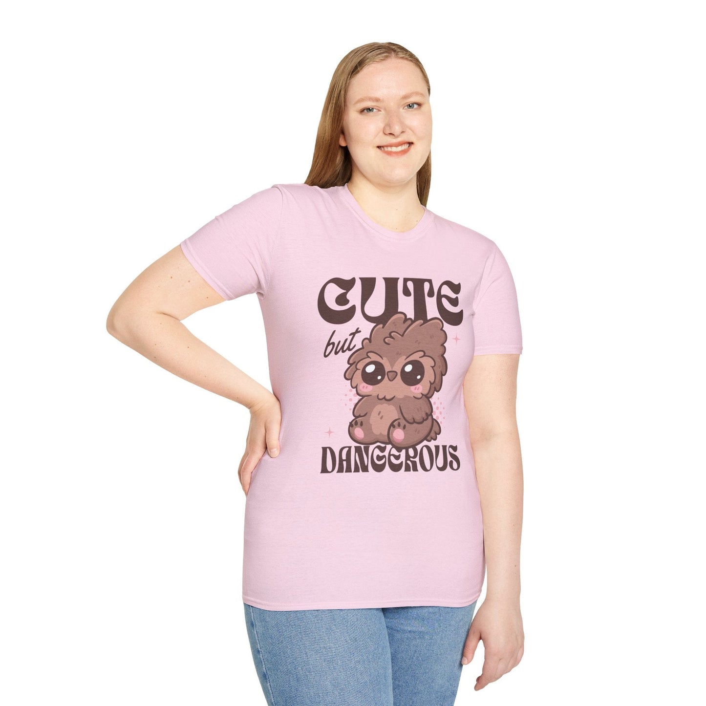 Printify T-Shirt Cute but Dangerous Owlbear T-Shirt