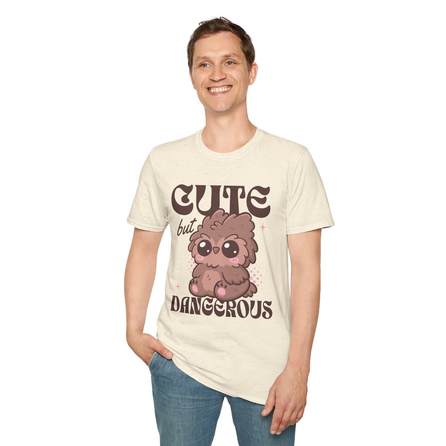 Printify T-Shirt Cute but Dangerous Owlbear T-Shirt