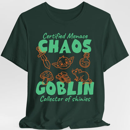 Printify T-Shirt Forest Green / S Cute Chaos Goblin Shirt