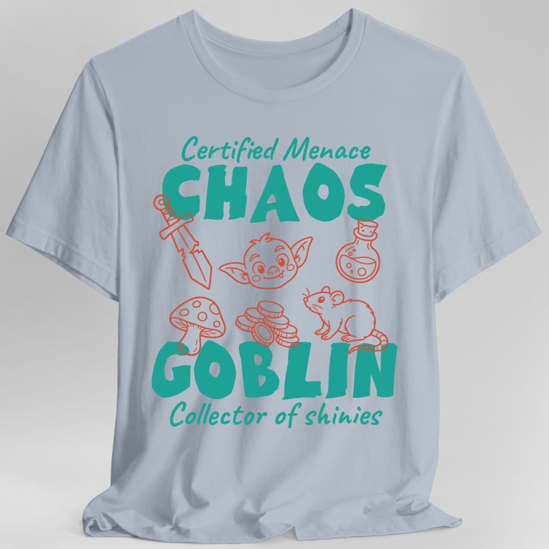 Printify T-Shirt Light Blue / S Cute Chaos Goblin Shirt