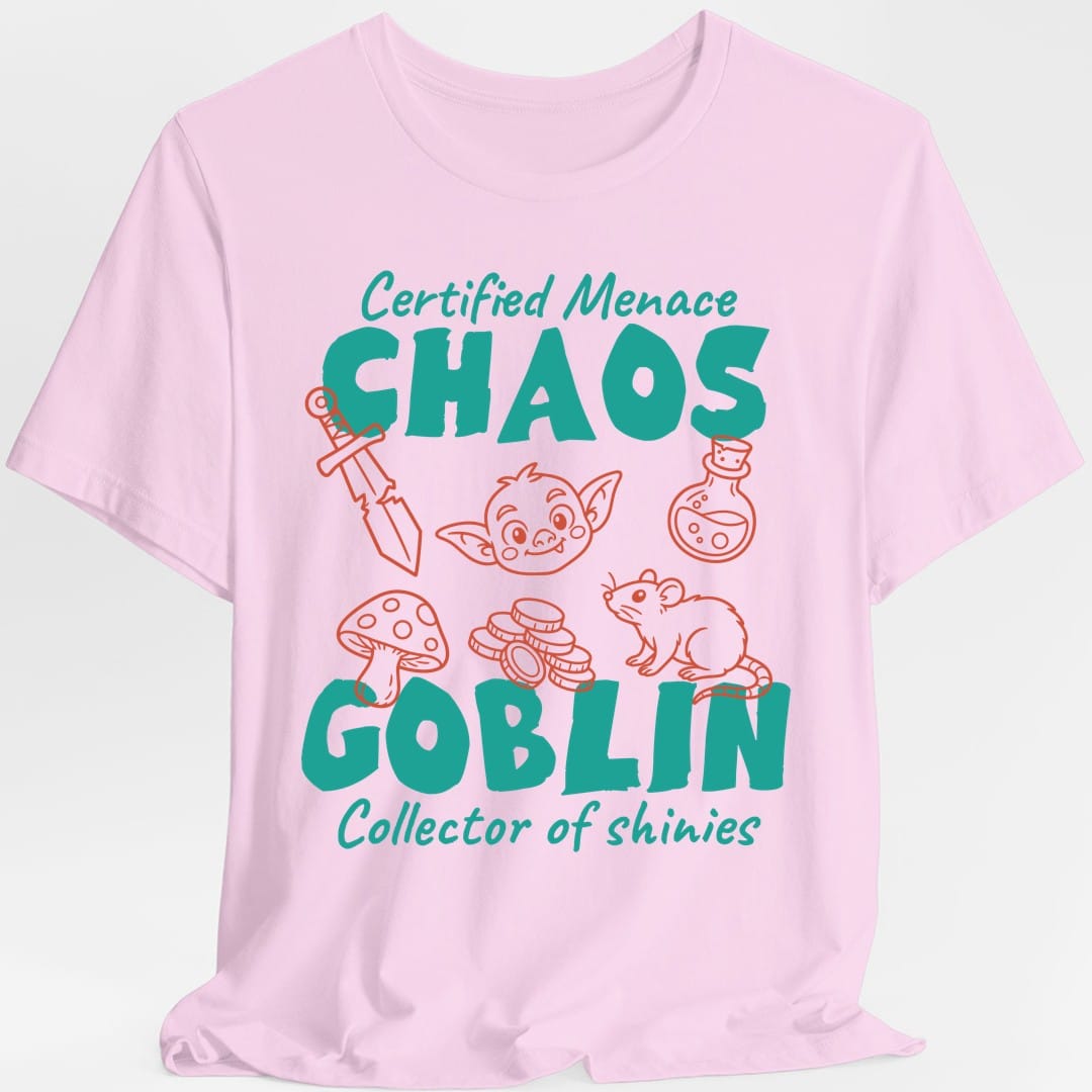 Printify T-Shirt Light Pink / S Cute Chaos Goblin Shirt