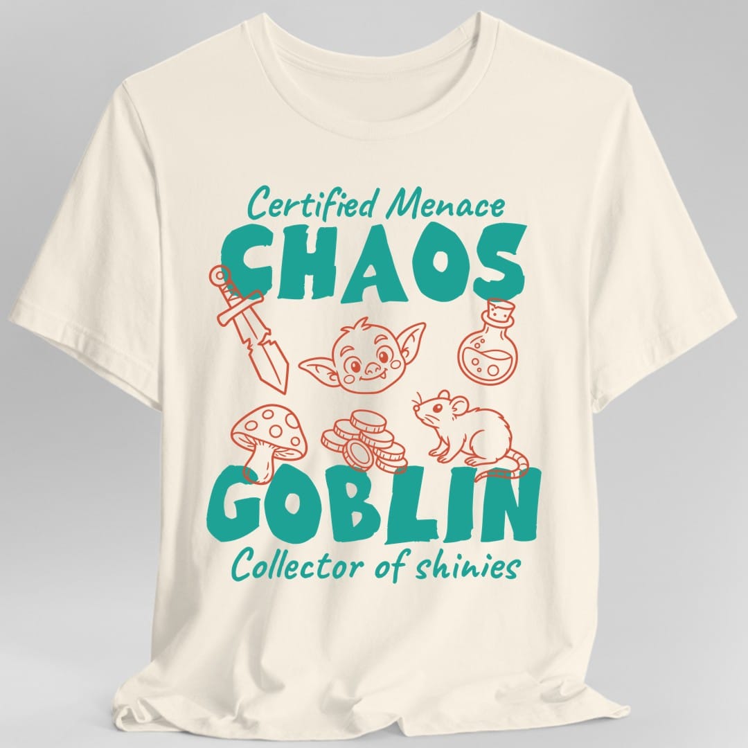 Printify T-Shirt Natural / S Cute Chaos Goblin Shirt