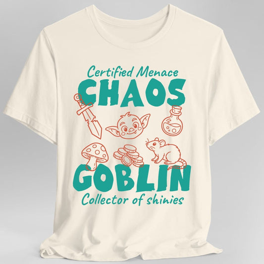 Printify T-Shirt Natural / S Cute Chaos Goblin Shirt